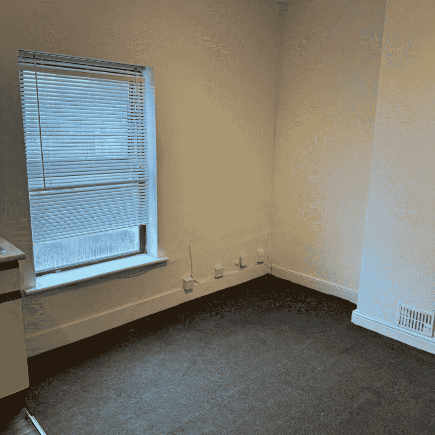 Clutter and rubbish removed from living area along with extensive cleaning taking place.